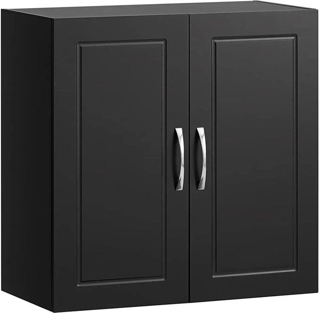 SoBuy Hängeschrank Badezimmerschrank mit verstellbarem Regal in Schwarz, B/T/H: 60 x 30 x 60 cm, FRG231-SCH - Bild 1