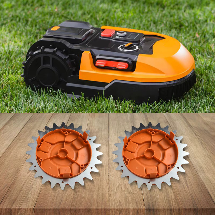 Vibratite Radnabenkappen Set 2 Stück in Orange für S&M Rasenmäher zum Außenschutz - Bild 3