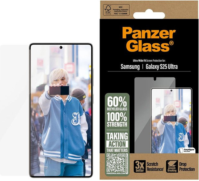 PanzerGlass Schutzglas Ultra-Wide Fit für Samsung Galaxy S25 Ultra S938, transparent - Bild 3