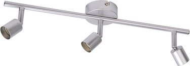 CASAYA Spotstrahler Silbra, 3-flammig, GU10, Metall, silberfarben, verstellbar - Bild 1