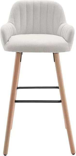 Vente-unique Barhocker Eleana in Cremefarben im skandinavischen Design - Bild 1