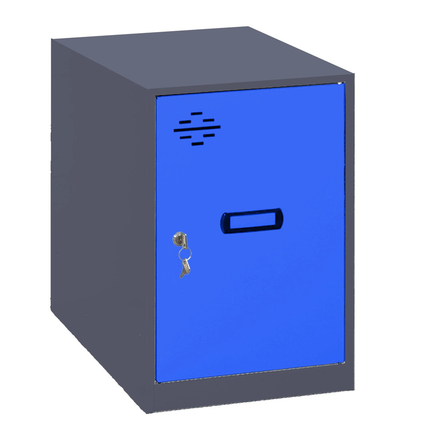 PROREGAL Schließfachwürfel AMEGO Spind Schließfach Garderobe in Blau-Anthrazit, H x B x T: 47,5 x 40 x 50 cm - Bild 2