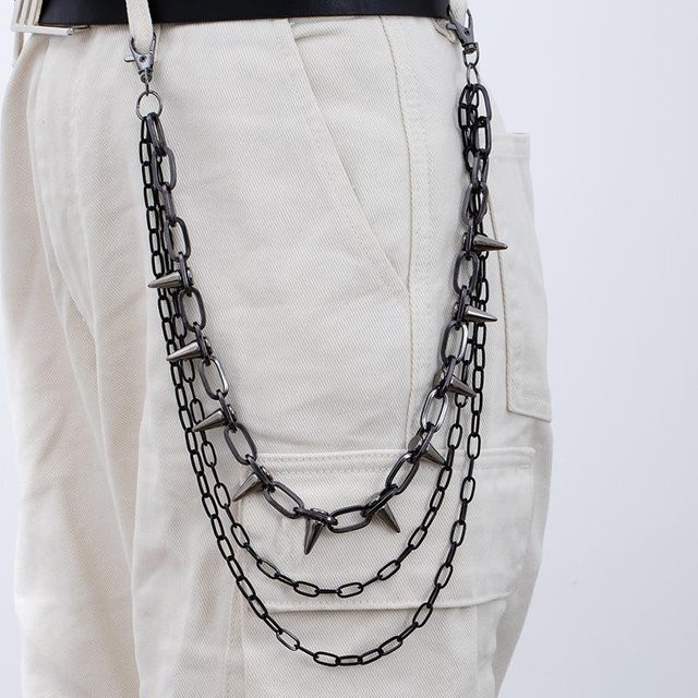 Jeans-Kette, Retro, Rock- und Hip-Hop-Stil, grau, Unisex - Bild 1