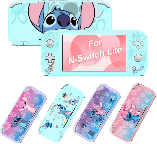 Beast Kingdom Silikon-Schutzhülle für Nintendo Switch Lite in Multicolor mit Cartoon Pikachu und Stitch Design - Bild 1