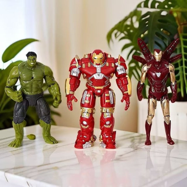 Hot Toys Marvel The Avengers Action-Puppen-Set, Hulk Thanos Spider-Man Iron Man Captain America, Modellspielzeug - Bild 1