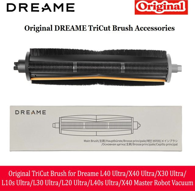 Original TriCut Bürste für Dreame Roboterstaubsauger L40 Ultra, X40 Ultra, X30 Ultra, L10s Ultra, L30 Ultra, L20 Ultra, L40s Ultra und X40 Master in Schwarz - Bild 1