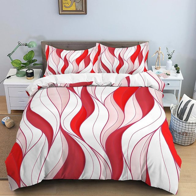 Your Warm Home Wave Bettwäsche-Set mit geometrischem Muster in Multicolour und Weiß, Polyester, 2-teilig - Bild 1