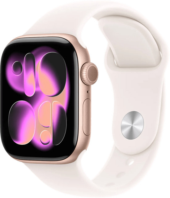Apple Smartwatch, GPS + Cellular, 42 mm, Aluminium, Gold, Pink, Unisex - Bild 1