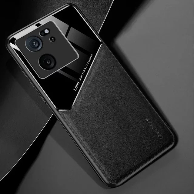 Luxus Leder Linsenschutzhülle mit Magnetfunktion für Xiaomi Mi 14 13T 12 11 Lite 5G 12X 12T 11T Pro 11i Ultra in Orange - Bild 1