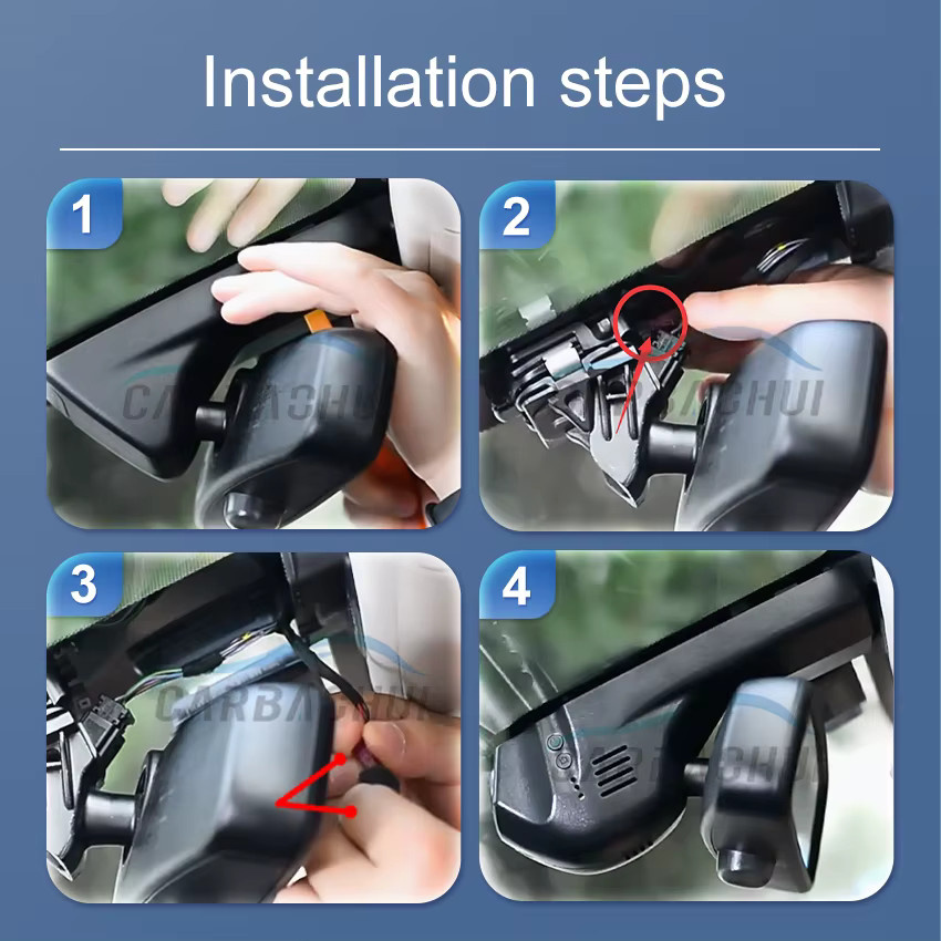 HESHECAM 4K Dashcam für BMW F-Chassis 1 2 3 4 5 6 7 X1 X2 X3 X4 X5 X6 X7 M-Serie, Armaturenbrett-Auto-Kamera, Schwarz - Bild 4