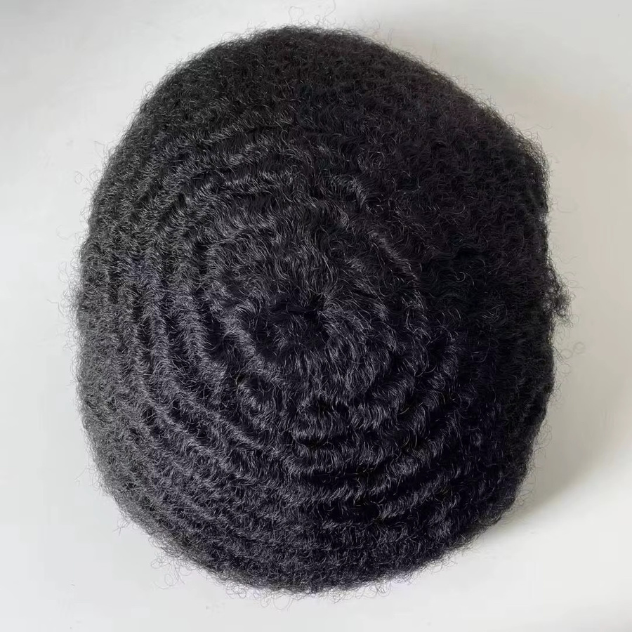 Nlw Afro Curl Toupet für Herren, 8mm, Full Lace Haarsystem - Bild 4