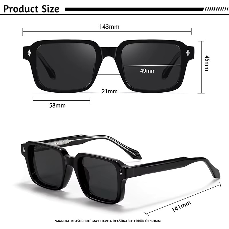 HBK Sonnenbrille, Quadratisch, Vollrand, Unisex, Kunststoff - Bild 3