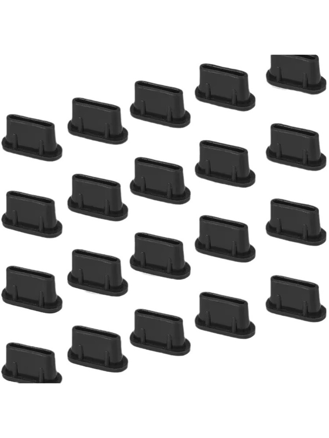 vvocci USB-C Staubschutzkappen aus Silikon in Schwarz - Bild 4