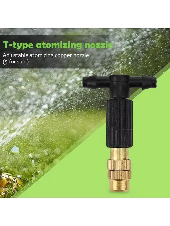 Messing-Zerstäuberdüsen für Outdoor-Nebelkühlsysteme und Gartenbewässerung mit 4/7mm Schlauch in Schwarz - Bild 6