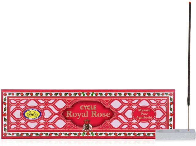 Cycle Pure Royal Rose Agarbathi Räucherstäbchen mit Rosenduft, 30 Stück - Bild 1