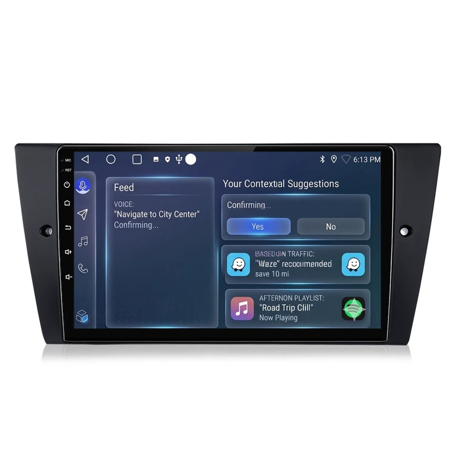 Junsun Autoradio mit 10 Zoll Display, 6 GB RAM, 128 GB Speicher, Bluetooth, GPS und Wi-Fi für BMW E90 E91 E92 (2005 bis 2011), Schwarz - Bild 2