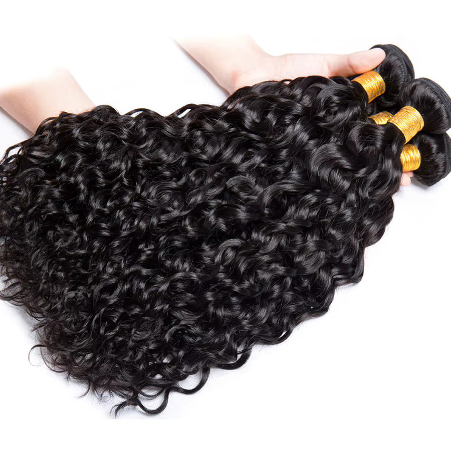 JAYCEE HAIR Wasserwellen Remy Haar Bündel, 3 Bündel mit Frontal 13x4 - Bild 4
