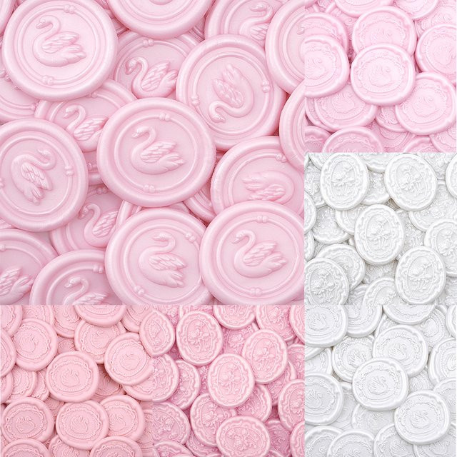 20 Stück Vintage Wachssiegelaufkleber mit floralem Schwanen-Design für Scrapbooking und DIY-Bastelarbeiten - Bild 1