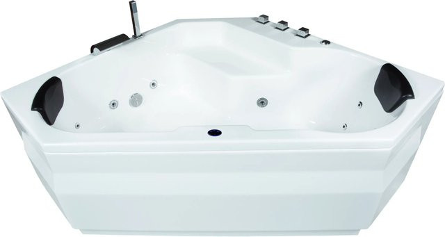 Basera Indoor Eck-Whirlpool Badewanne Capri Basic in Weiß, B/T: 145 x 145 cm - Bild 1