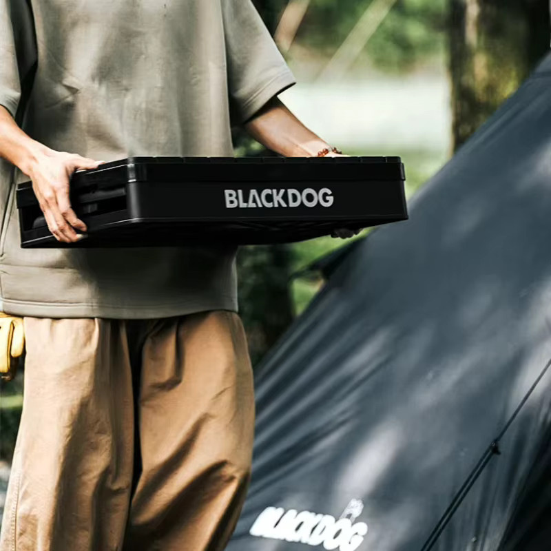 Blackdog Faltbare Aufbewahrungsbox aus Kunststoff für Outdoor und Camping, Schwarz, Volumen: 60 l - Bild 3