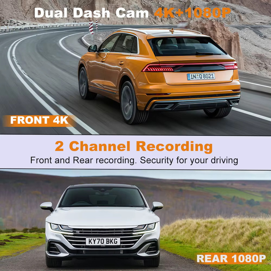 BEPOCAM 4K Dash Cam mit WiFi und GPS, schwarze Auto Dashcam mit 3,19 Zoll IPS Bildschirm, Nachtsicht und 24H Parkmodus DVR Video Recorder - Bild 5