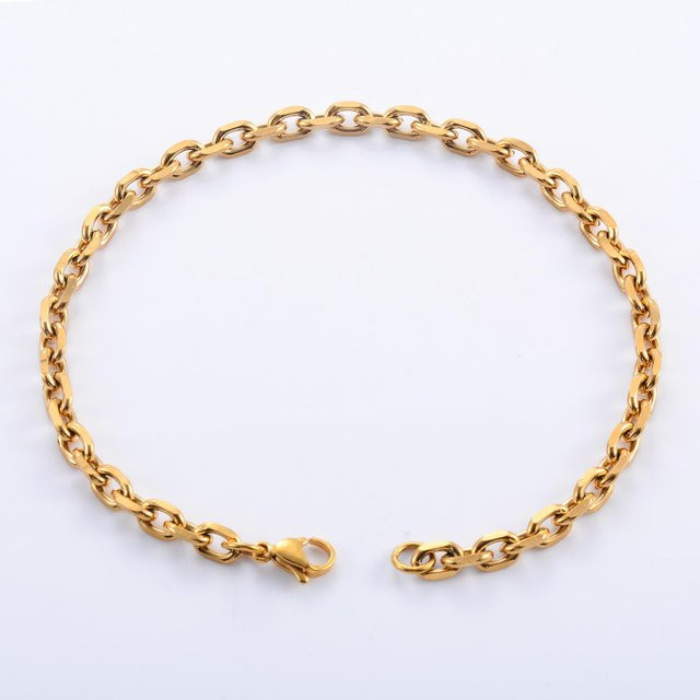 YULIN Armband Edelstahl, Gold, 5mm, 16cm, Unisex - Bild 1