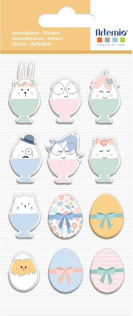 Puffy Sticker Funny Eggs - Bild 1