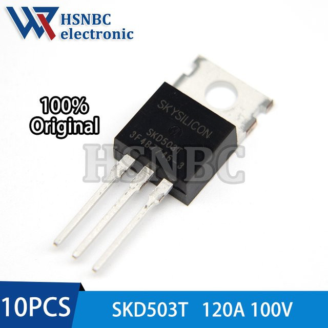 10 Stück SKD503T SKD500T SKD502T N-Kanal Power MOSFET Transistor TO-220 120A 100V Schwarz - Bild 1