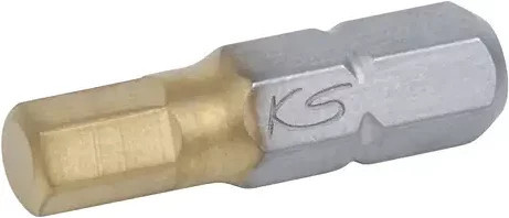 KS Tools Innensechskant Bit Set 3mm, 5er Pack, Silber, Antrieb: 1/4 Zoll (6,3 mm), Länge: 25 mm