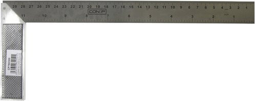 CON:P Schreinerwinkel aus Stahl in Silber, Breite: 30 cm - Bild 1