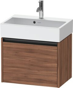Duravit Waschtischunterschrank Ketho.2 Compact mit 1 Auszug, wandhängend, Nussbaum Natur, B/T/H: 58,4 x 39,0 x 44,0 cm - Bild 1