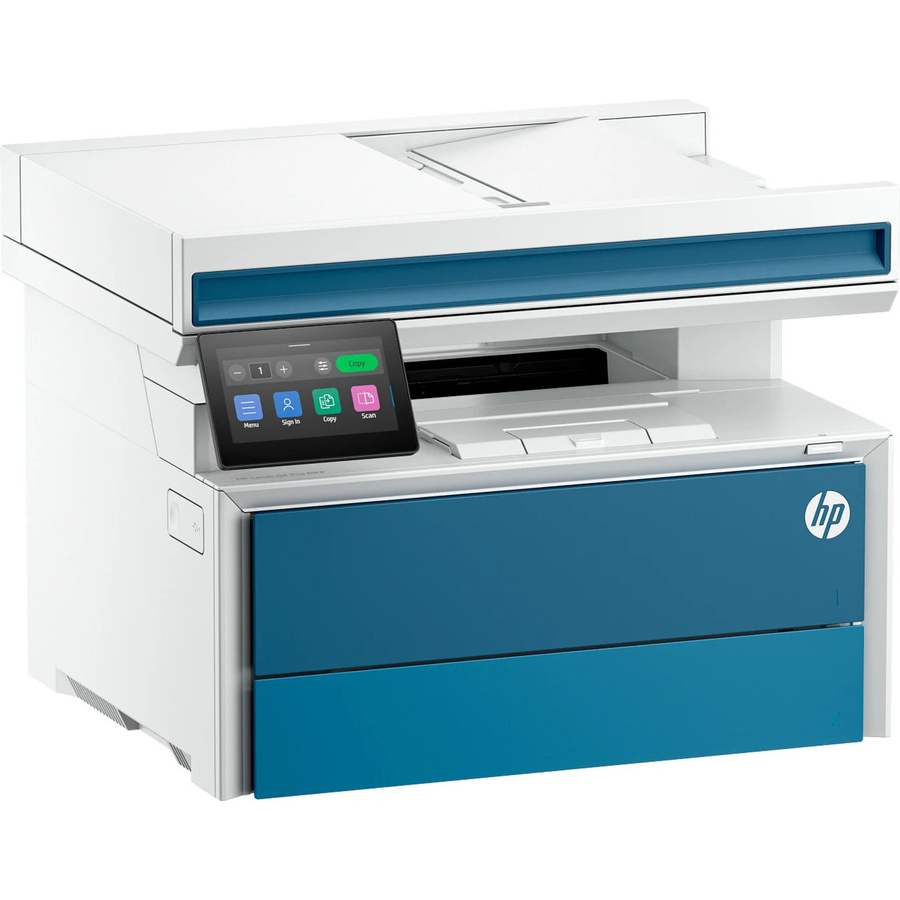 HP LaserJet Pro MFP 4113fdwg Multifunktionsdrucker mit Drucken, Scannen, Kopieren und Faxen in Grau/Blau/Mehrfarbig mit Wi-Fi, Ethernet und USB - Bild 1