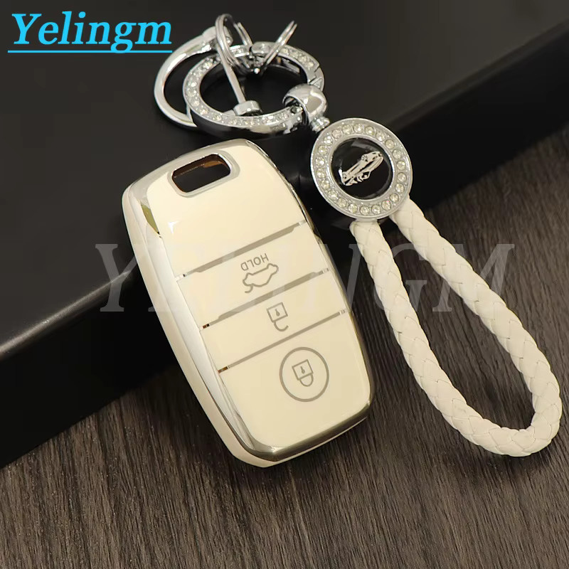 YELINGM 3-Tasten TPU Schlüsselhülle für Kia Picanto, Sportage, Rio, Cerato, Soul, K5, Ceed, Optima und Sorento - Bild 3