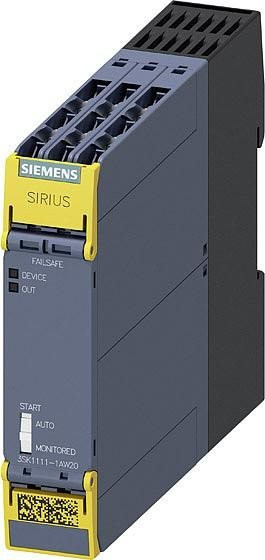 Siemens Sicherheitsschaltgerät 3SK1111-1AW20 in Grau, 110 V/AC, 240 V/AC, 110 V/DC, 230 V/DC - Bild 1