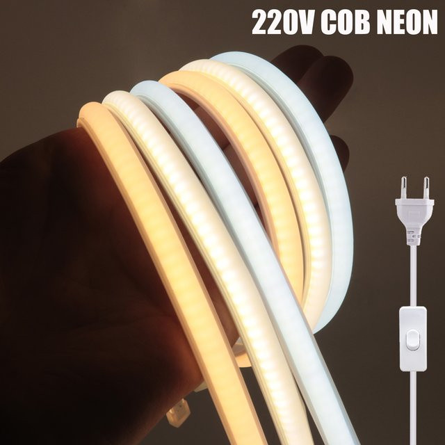 XUNATA COB Neon LED-Streifen Weiß, 220V, 288 LEDs, wasserdichtes flexibles Außenbandlicht für die lineare Heimdekoration - Bild 1
