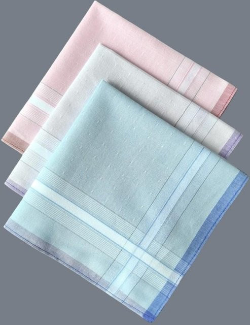 HomeHarmony Retro Taschentuch aus Baumwolle, gestreift, Multicolour, 29 x 29 cm - Bild 1