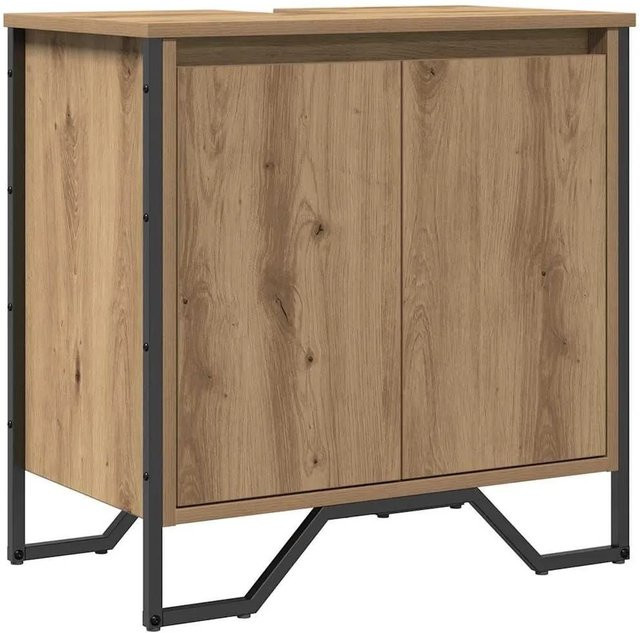 vidaXL Waschbeckenschrank Artisan-Eiche in Braun, Modernes Badezimmer-Möbel aus Holzwerkstoff, B/T/H: 60 x 35 x 60 cm - Bild 1