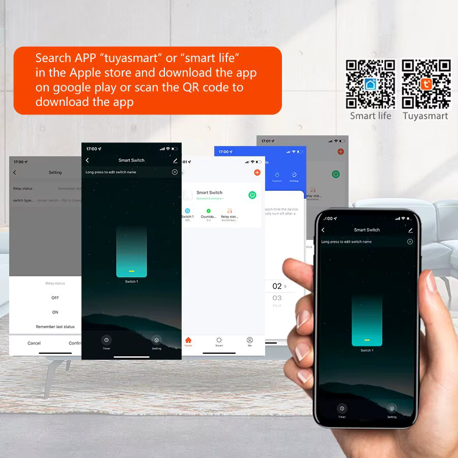 GGBEE WLAN Smart Switch 16A Tuya Mini-Schalter mit Sprachsteuerung für Alexa und Yandex Alice, Weiß - Bild 3