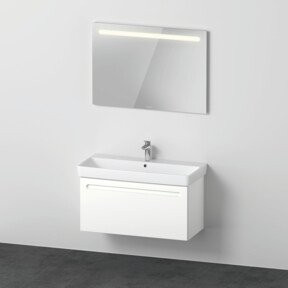 Duravit Möbel-Set No. 1 mit Waschtisch, Waschtischunterbau und Spiegel in Weiß, B/T: 100 x 45 cm - Bild 1