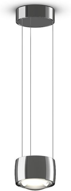 Occhio Sento sospeso up LED-Pendelleuchte in Chrom mit Glas-Ausführung, warmweißes Licht (3000K), höhenverstellbar bis max. 350 cm - Bild 1