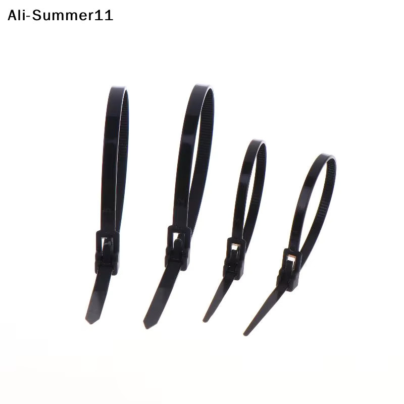 Gt1 Wiederverwendbare Nylon-Kabelbinder aus Kunststoff in Schwarz für Heim, Büro und Außenbereich - Bild 2