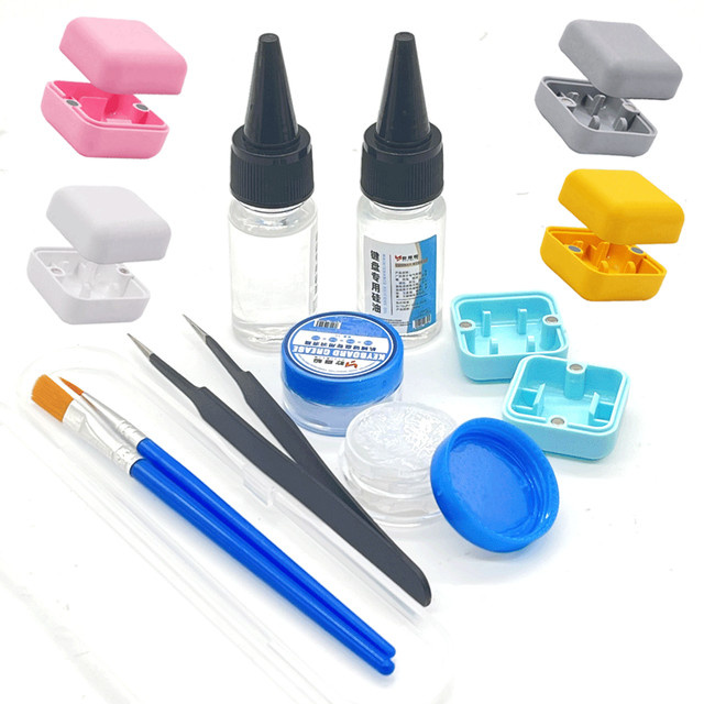 KOYDing Mechanisches Tastatur Schmierfett Set mit Öl, Schmierstift, Schalteröffner und Pinzette zur Geräuschreduzierung, Weiß - Bild 1