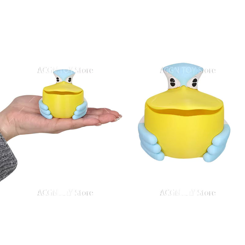 3D-gedruckte Pelipper Tierfigur in Weiß als Tischdekoration und Aufbewahrungstank aus Kunststoff, B/T/H: 6,5 x 6,5 x 6,5 cm - Bild 3