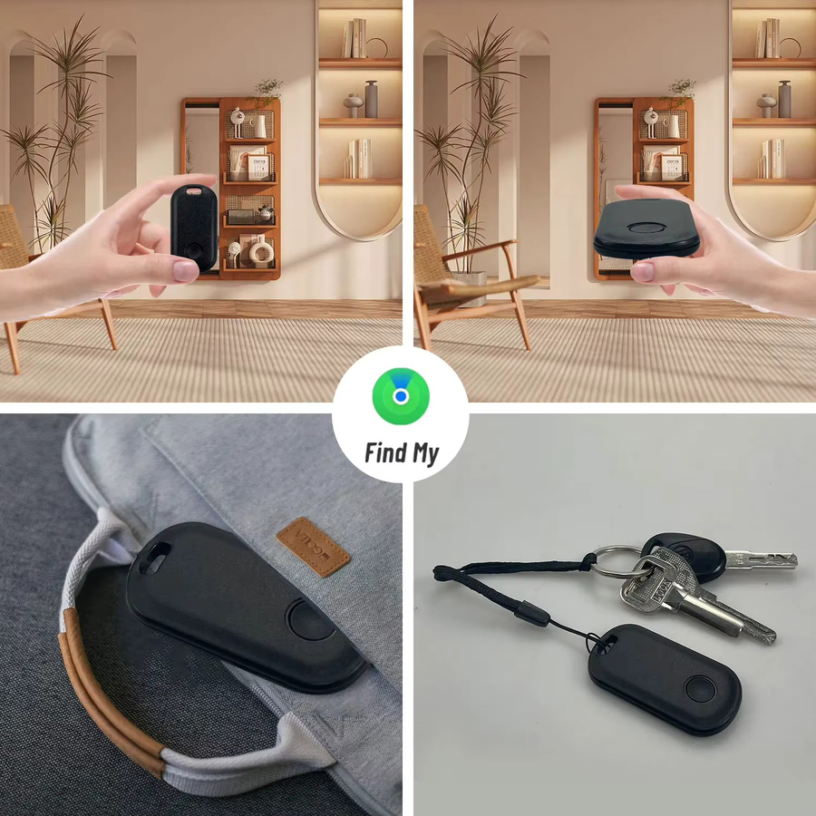 AiYaTo Mini-GPS-Tracker in Weiß mit Bluetooth und iOS Find My App Kompatibilität als Smart Anti-Verlust Schlüsselfinder - Bild 3