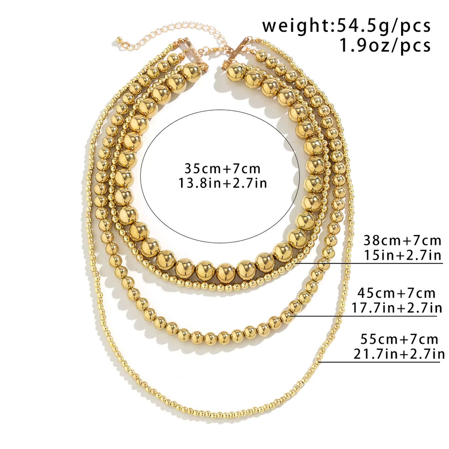 IngeSight.Z Halskette, mehrschichtig, Perle, Gold, Damen - Bild 2