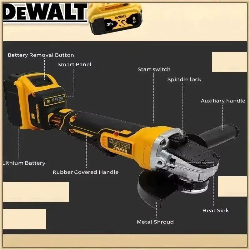 DeWalt DCG406 Akku-Winkelschleifer Gelb, bürstenlos, 125 mm, 9000 U/min, für 18V Akku - Bild 3