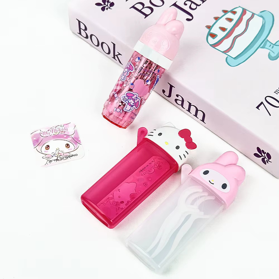 Sanrio Hello Kitty Aufbewahrungsbox, Kosmetik-Wattestäbchen-Box, Reise-Mini-Behälter - Bild 1