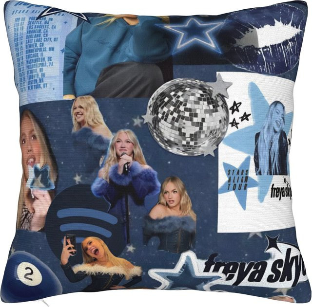 JMG Clothing Freya Skye Stars Align Tour 2026 Kissenbezug Blau, B/T/H: 50 x 50 x 0 cm - Bild 1