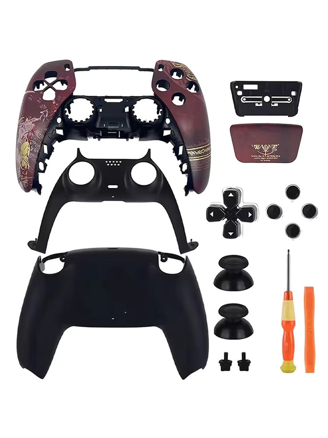 inRobert Ersatzgehäuse für PS5 Controller in Rot mit Front-, Rückseite- und Touchpad-Abdeckung für BDM-010/020/030/040/050 - Bild 2