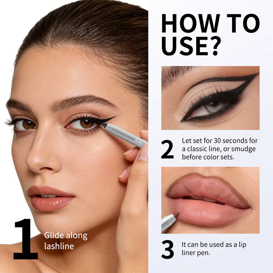 ibcccndc 2 in 1 Eyeliner- und Lipliner, wasserfest, Damen - Bild 4